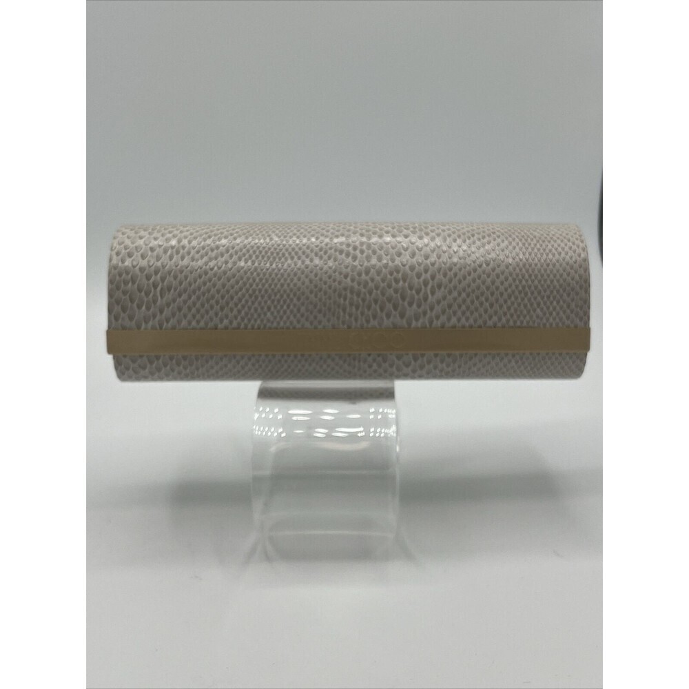 Jimmy Choo Ivory Snakeskin Hardshell Sunglasses Eyeglass Medium Case with Cloth - Picture 6 of 6